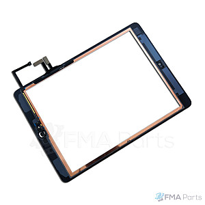 [High Quality] Glass Touch Screen Digitizer Assembly with Small Parts - White  for iPad Air